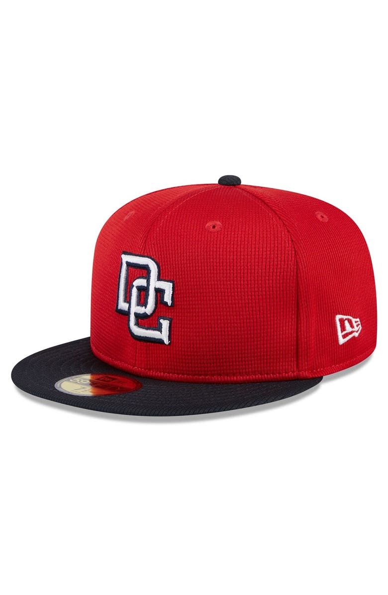 New Era Youth New Era Red Washington Nationals 2024 Batting Practice 59FIFTY Fitted Hat, Main, color, Red