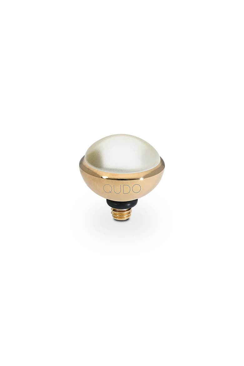 Bottone Top 0.4" - Gold, Main, color, Cream Pearl
