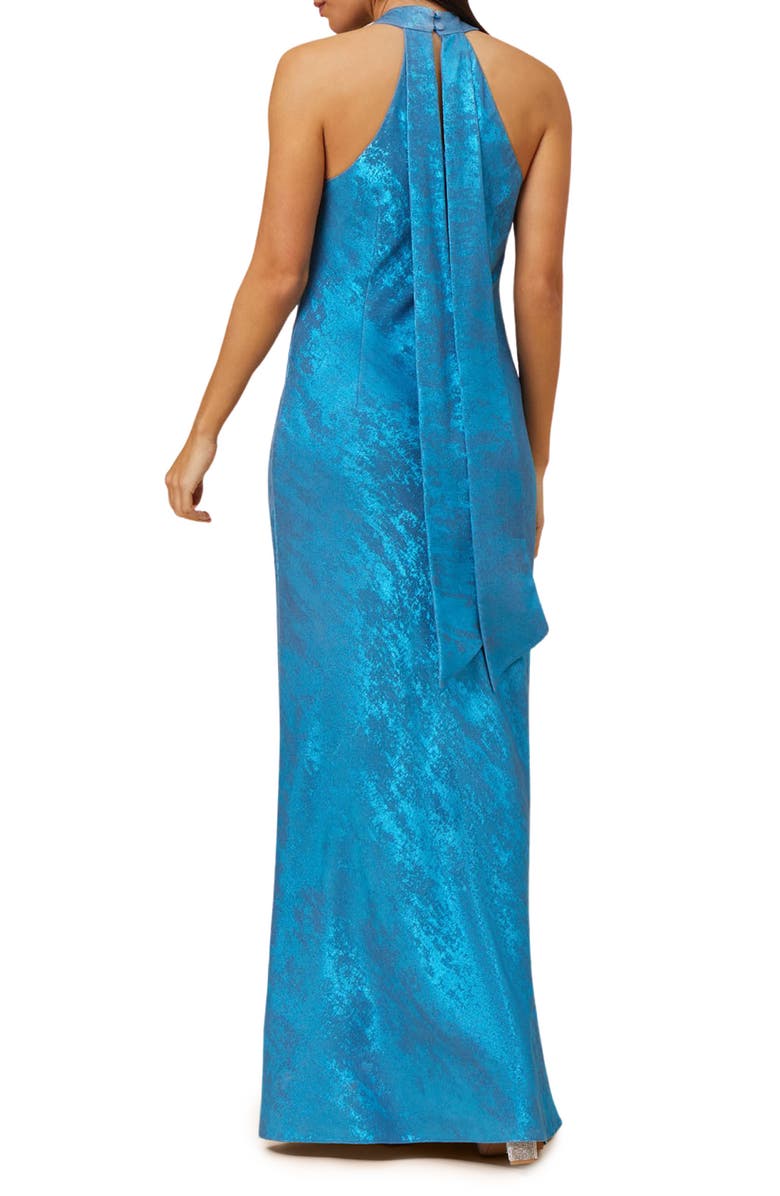 Adrianna Papell Foil Sleeveless Chiffon Gown, Alternate, color, 