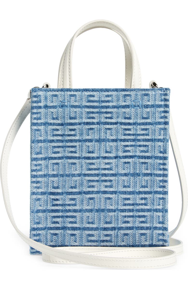 Givenchy Mini 4G Denim G-Tote, Alternate, color,