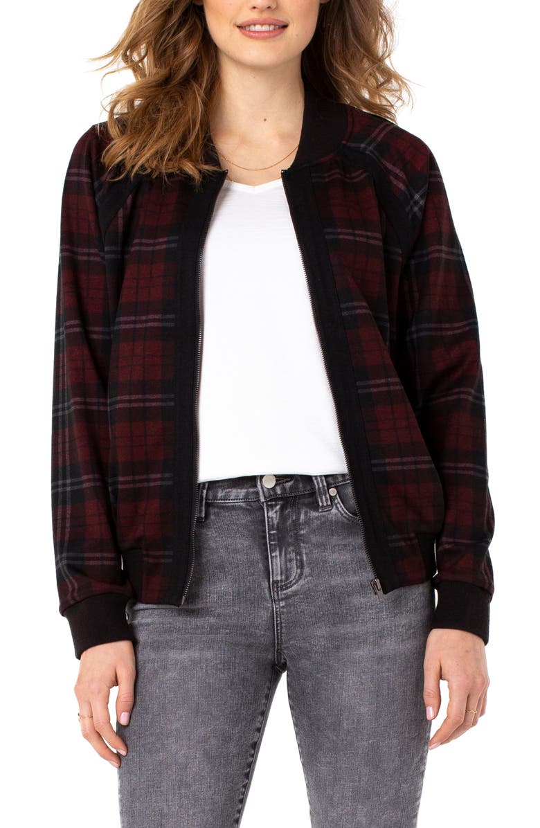 Liverpool Los Angeles Liverpool Tartan Plaid Bomber Jacket, Main, color,