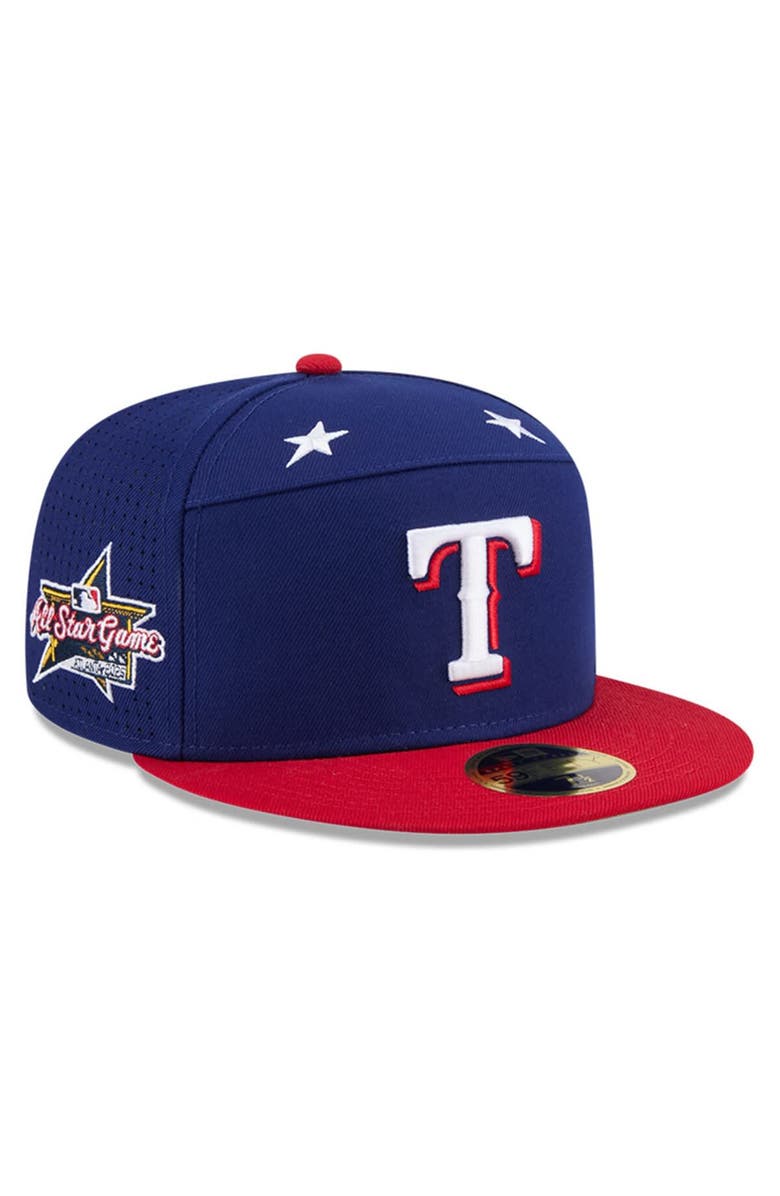 New Era Men's New Era Royal/Red  Texas Rangers 2025 MLB All-Star Game Side Patch 59FIFTY Fitted Hat, Main, color, 