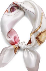 SILKSILKY Elegant Pure Silk Square Scarf