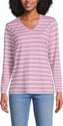 Lands' End Supima Cotton Long Sleeve V-Neck T-Shirt
