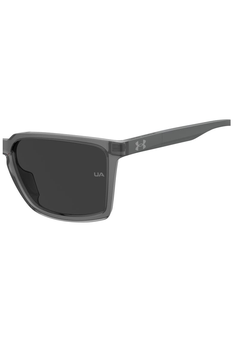 Sportate 57mm Rectangular Sunglasses, Alternate, color, CRYSTAL GREY