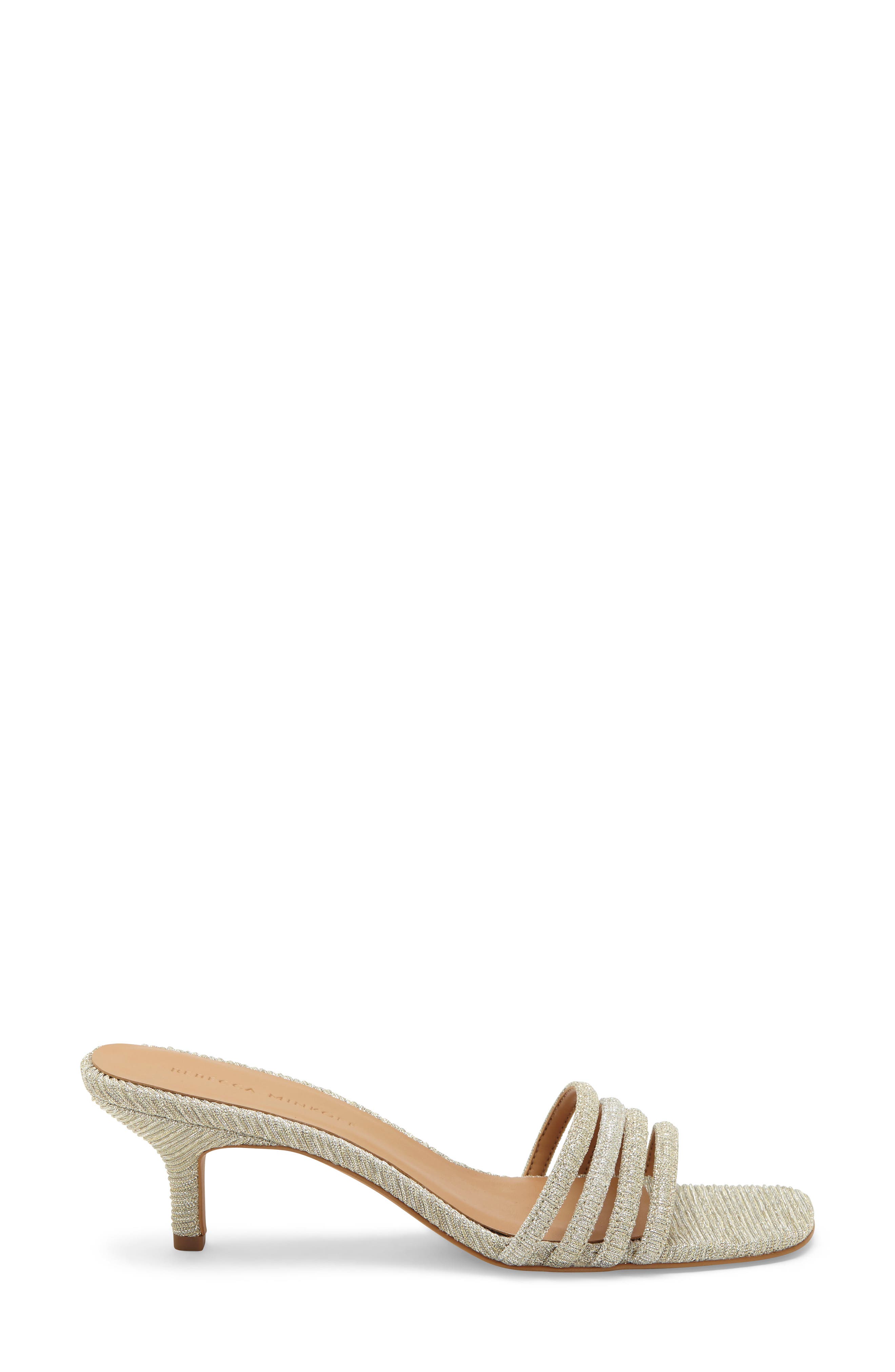 Decklynn Slide Sandal, Alternate, color, GOLD MULTICOLOR FABRIC
