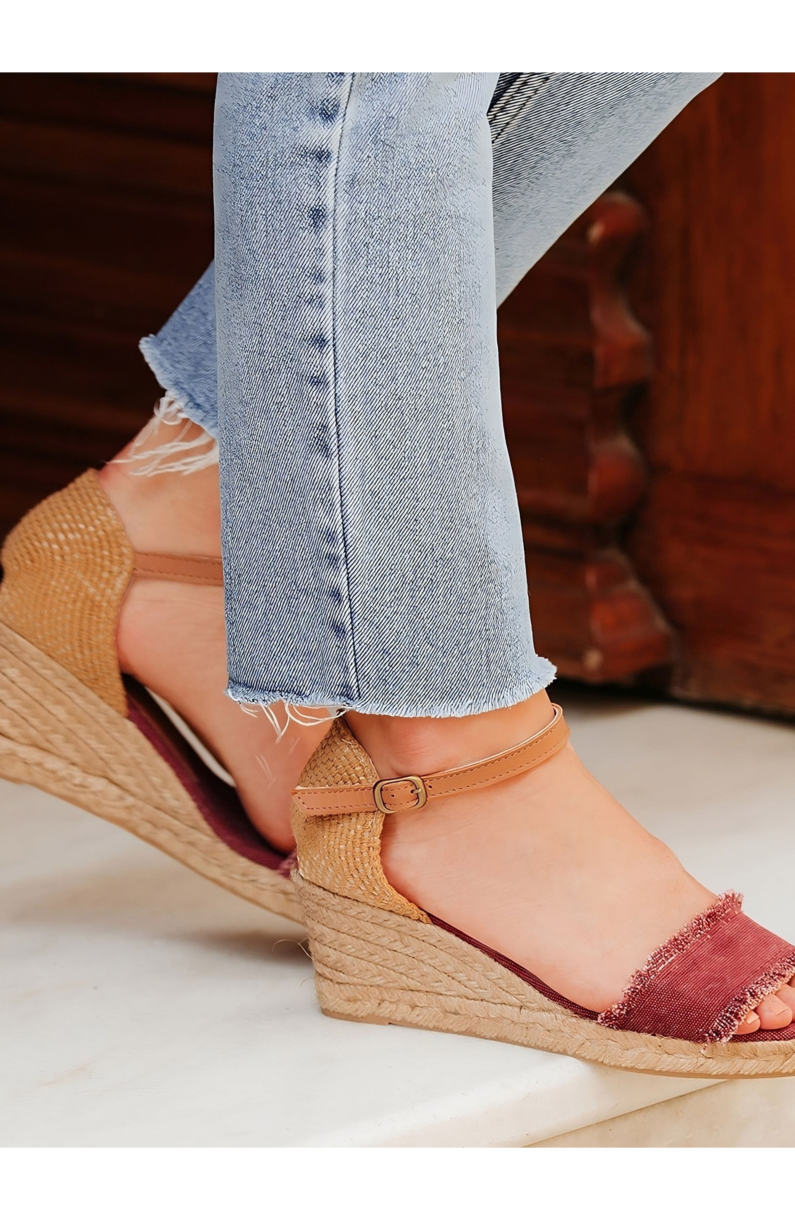 Menina Step Inesa Single Fringed Band Espadrille, Alternate, color, Terra Cotta