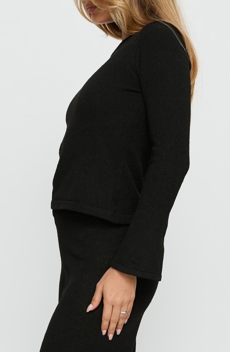 Princess Polly Jaede Off the Shoulder Sweater, Alternate, color, Black