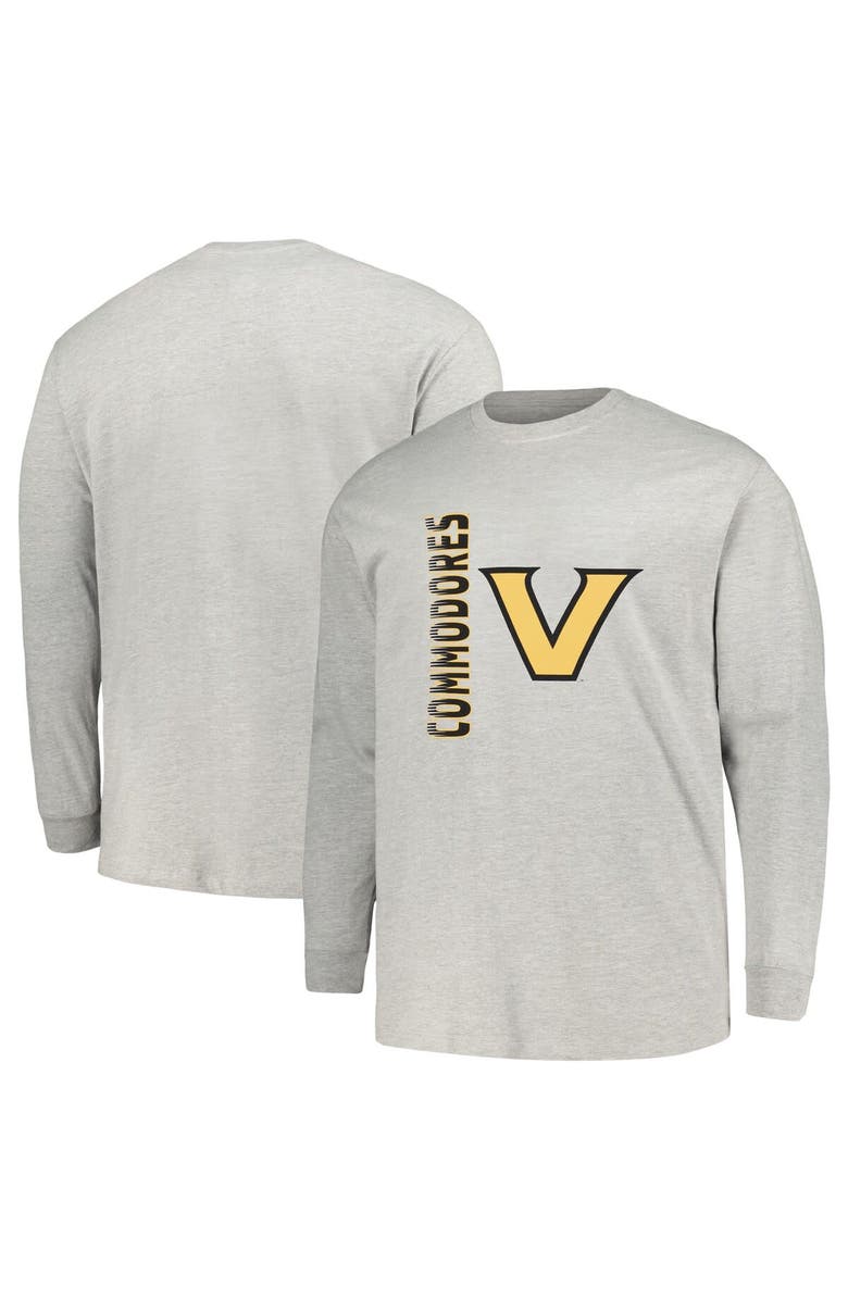 PROFILE Men's Profile Gray Vanderbilt Commodores Big & Tall Mascot Long Sleeve T-Shirt, Main, color, Gray