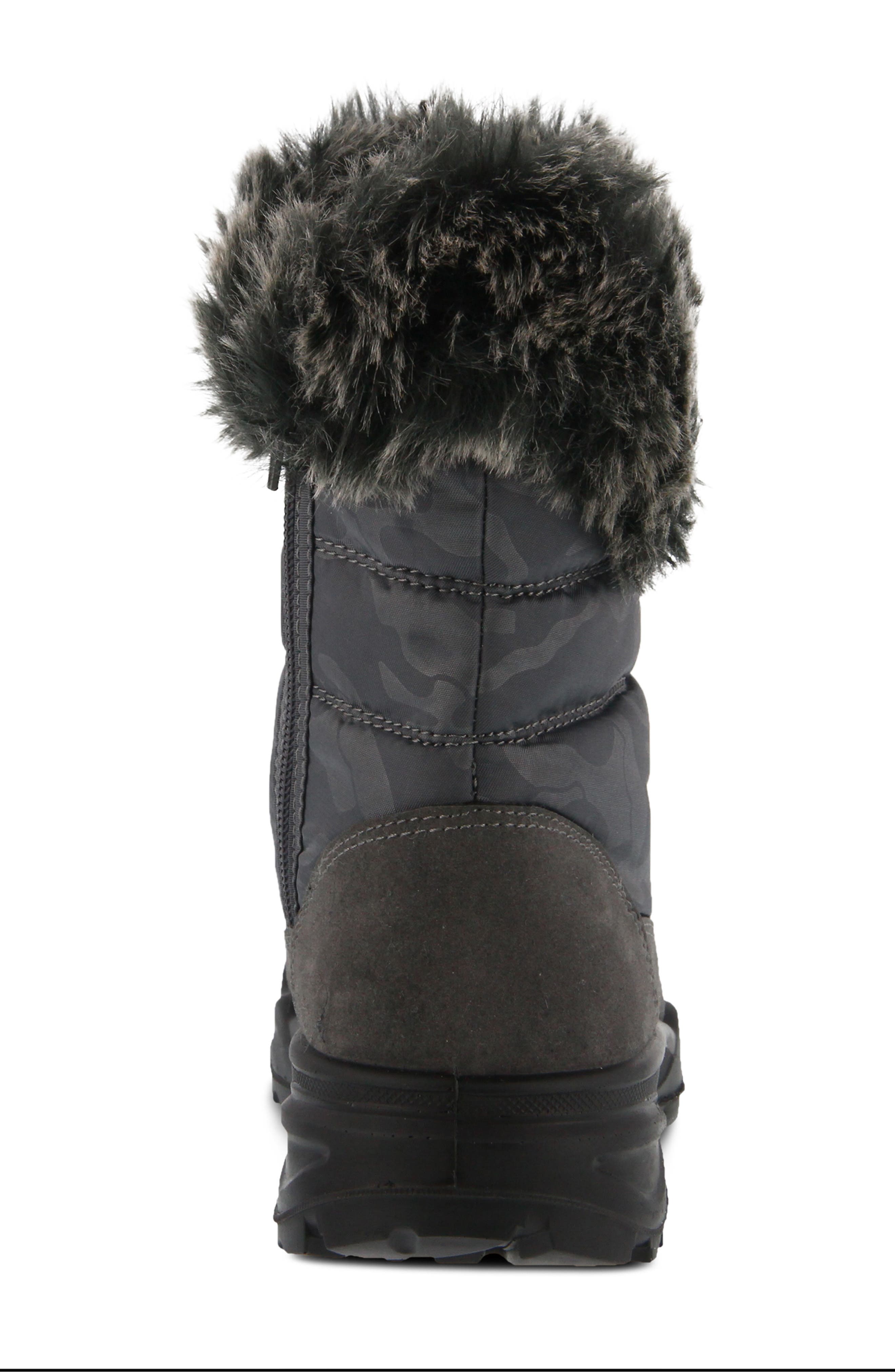 Spring Step Korine Waterproof Faux Fur Bootie, Alternate, color, 