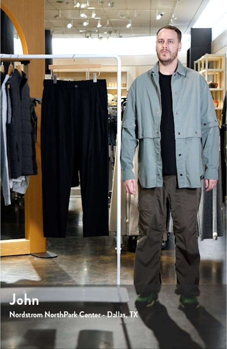 Flat Front Wool Blend Pants, sales video thumbnail