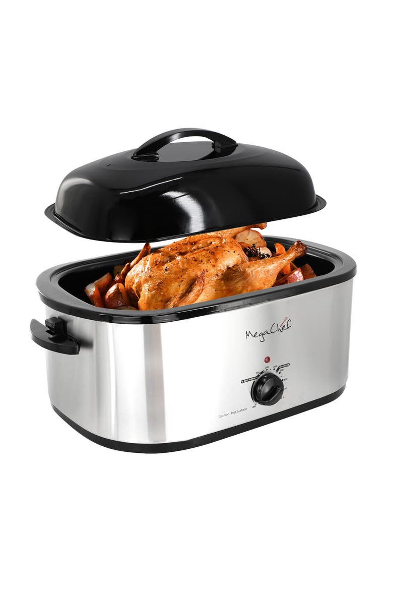 22 Quart Electric Roaster Oven, Main, color, Black