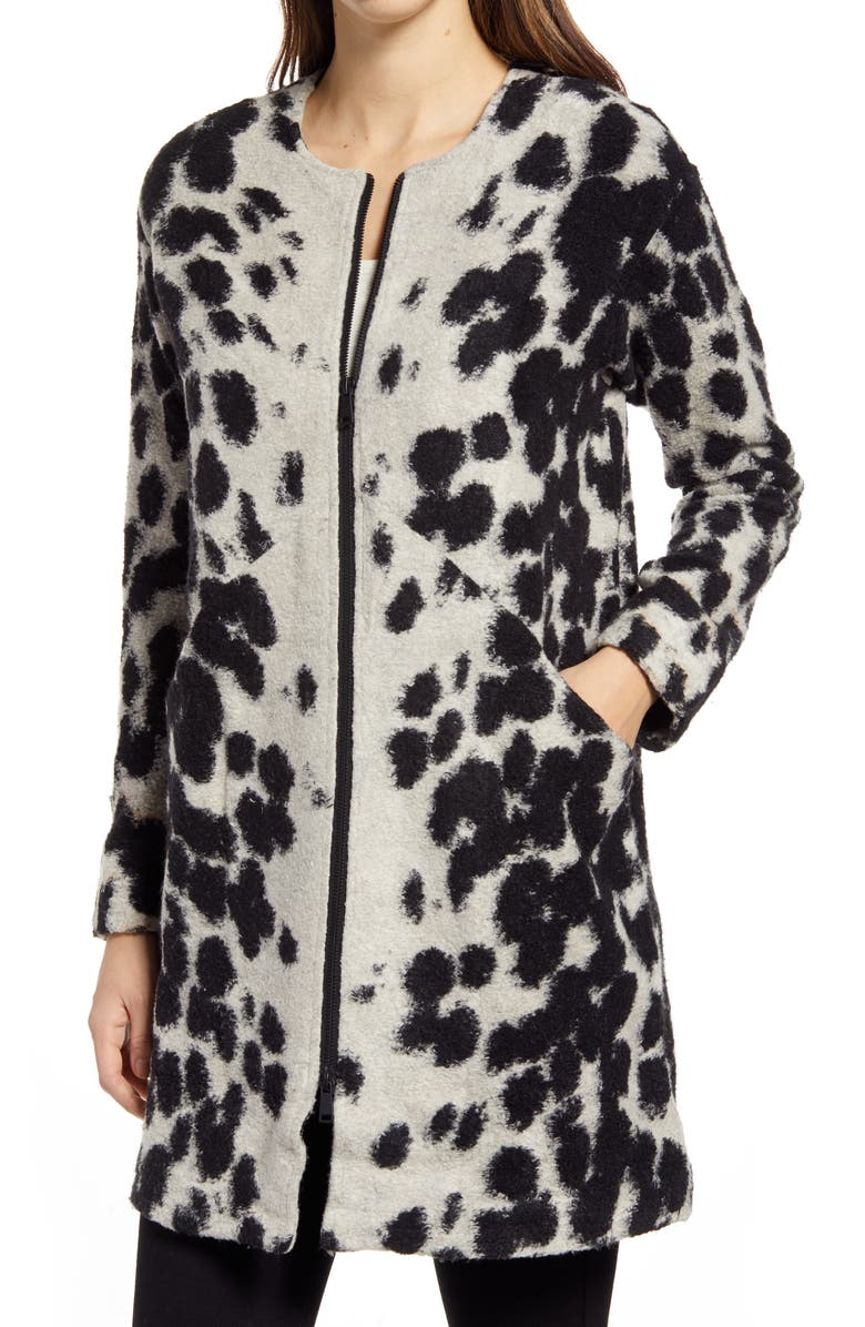 NIC+ZOE Spotted Leopard Print Jacket, Alternate, color,