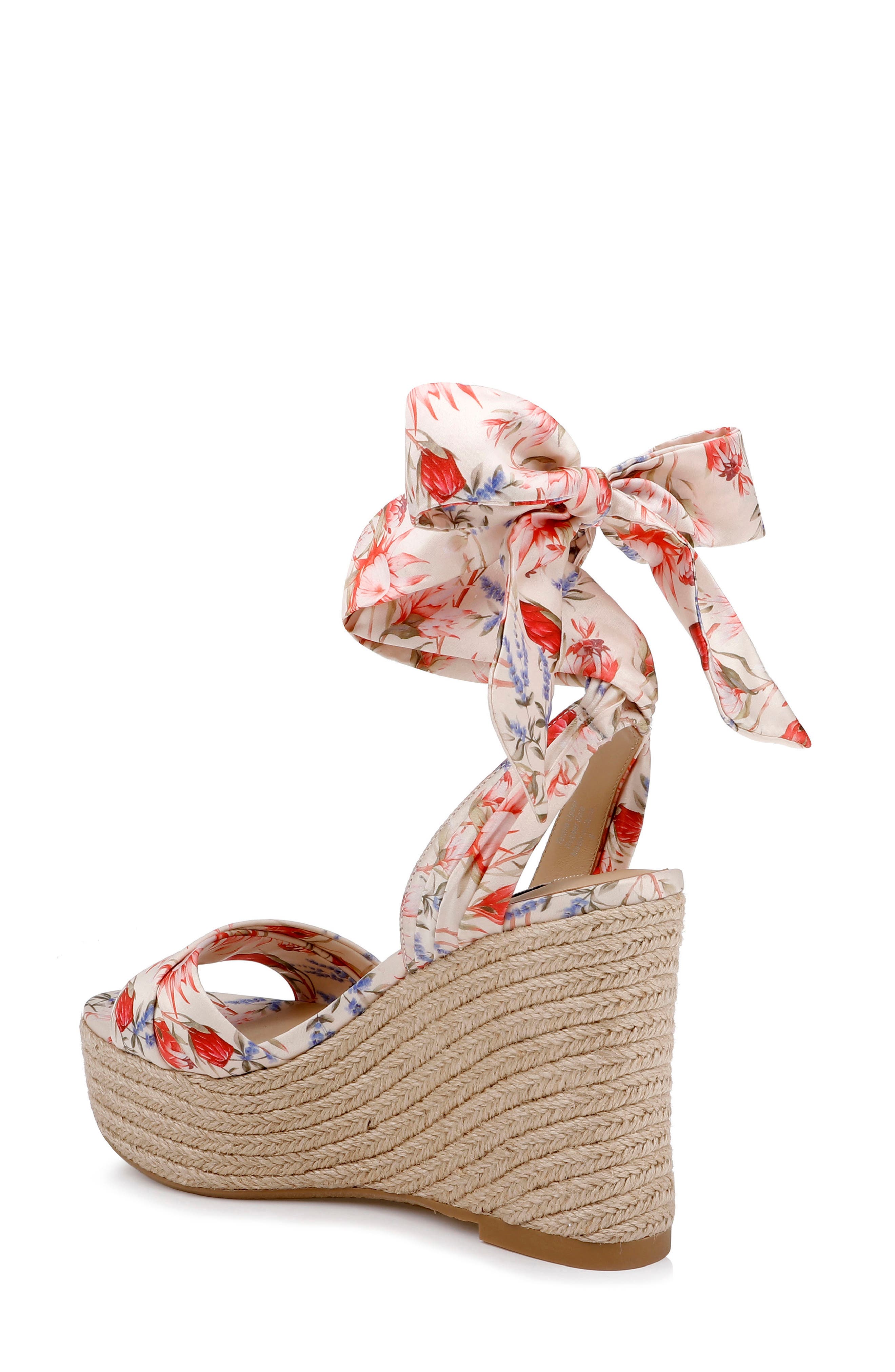 Badgley Mischka Collection Ximora Platform Wedge Espadrille, Alternate, color, Cream Multi
