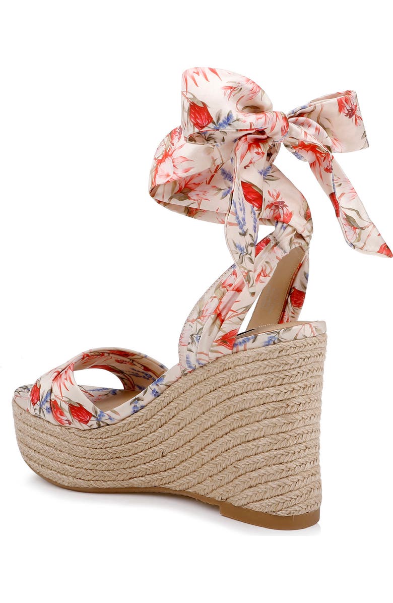 Badgley Mischka Collection Ximora Platform Wedge Espadrille, Alternate, color, Cream Multi