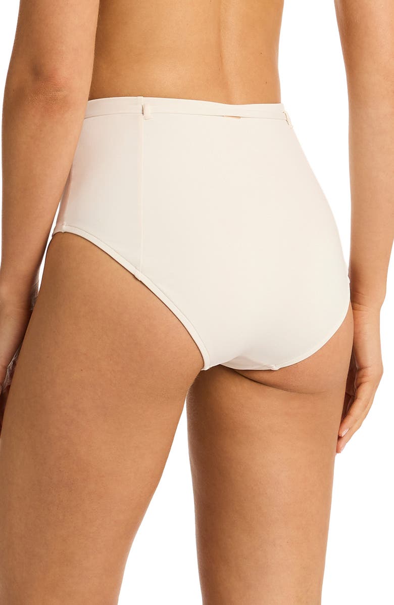 Sea Level Casa Del Mar Belted High Waist Bikini Bottoms, Alternate, color, Coconut