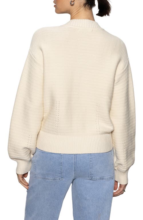 Sanctuary Front Zip Bomber Sweater In Muslin