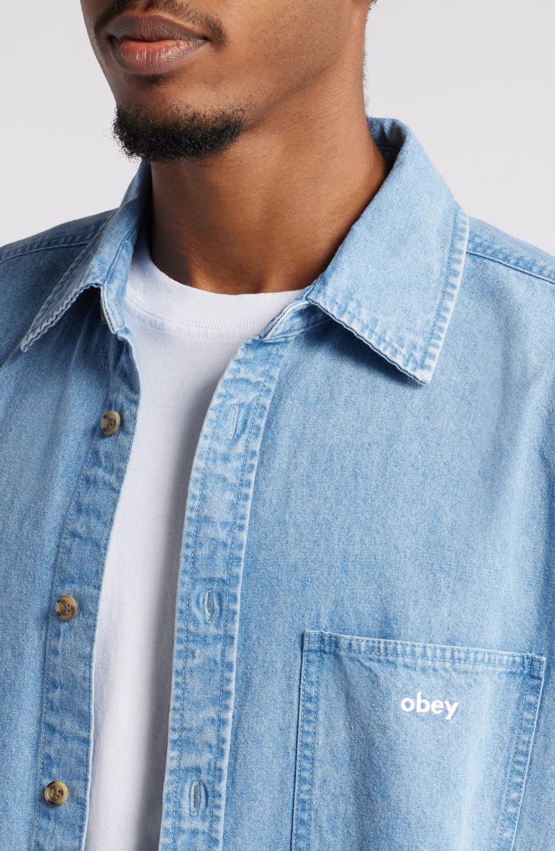 Obey Bigwig Dean Denim Button-Up Shirt, Alternate, color,