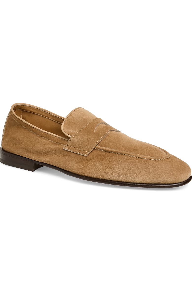 Brunello Cucinelli Deconstructed Penny Loafer, Main, color, C2767 Med Brown