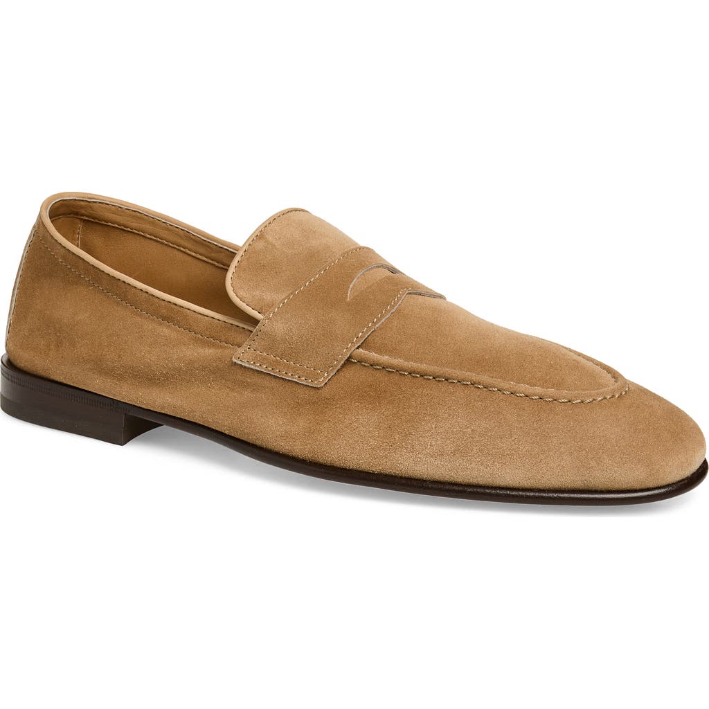 Brunello Cucinelli Deconstructed Penny Loafer in C2767 Med Brown at Nordstrom, Size 43