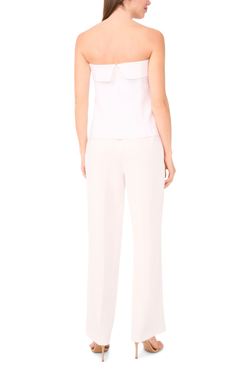 Tailored Foldover Strapless Top, Alternate, color, BRIGHT WHITE