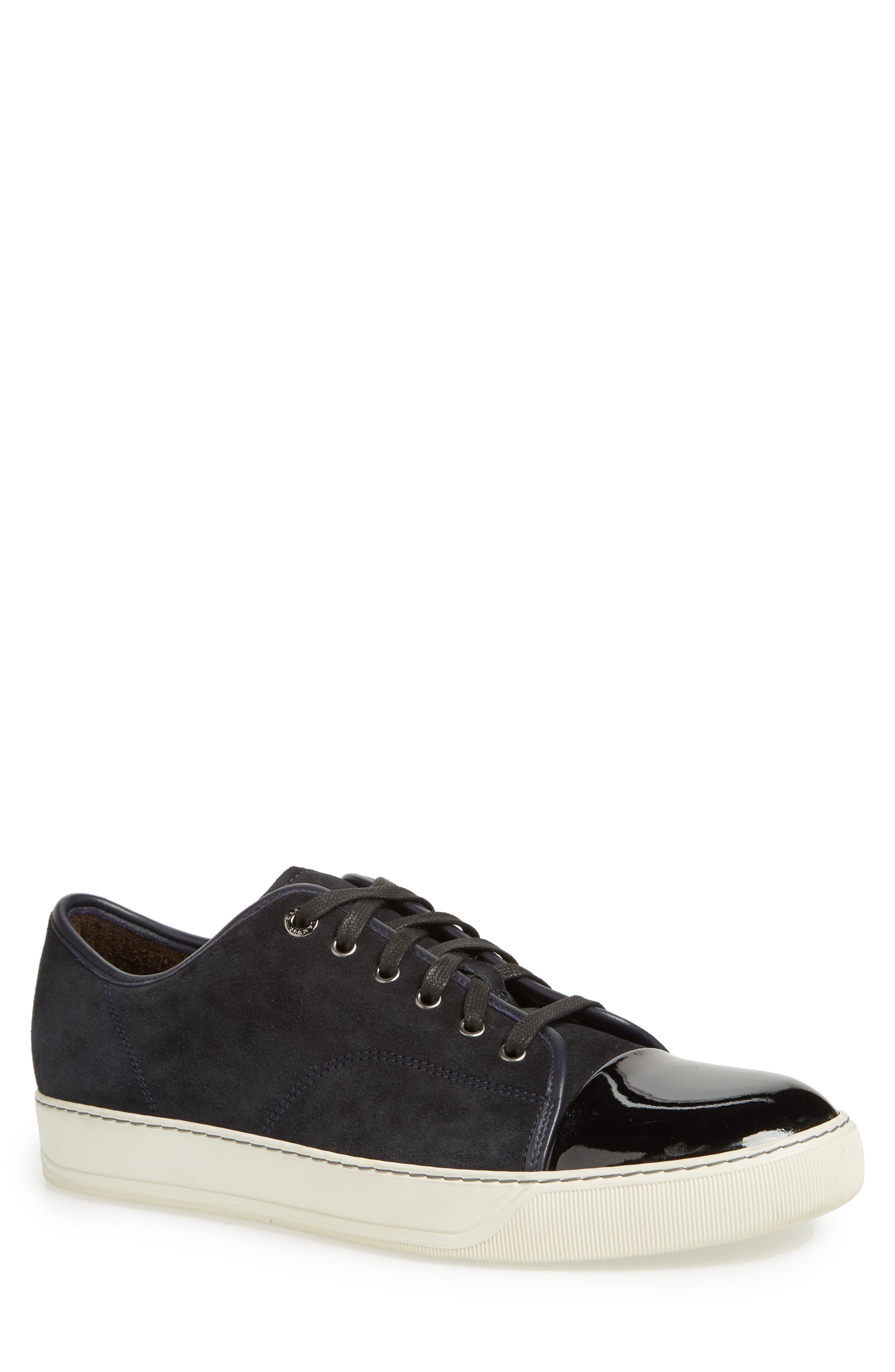 Dbb1 Suede And Patent Leather Sneakers, Main, color, 24 DARK BLUE