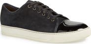 Lanvin Dbb1 Suede And Patent Leather Sneakers
