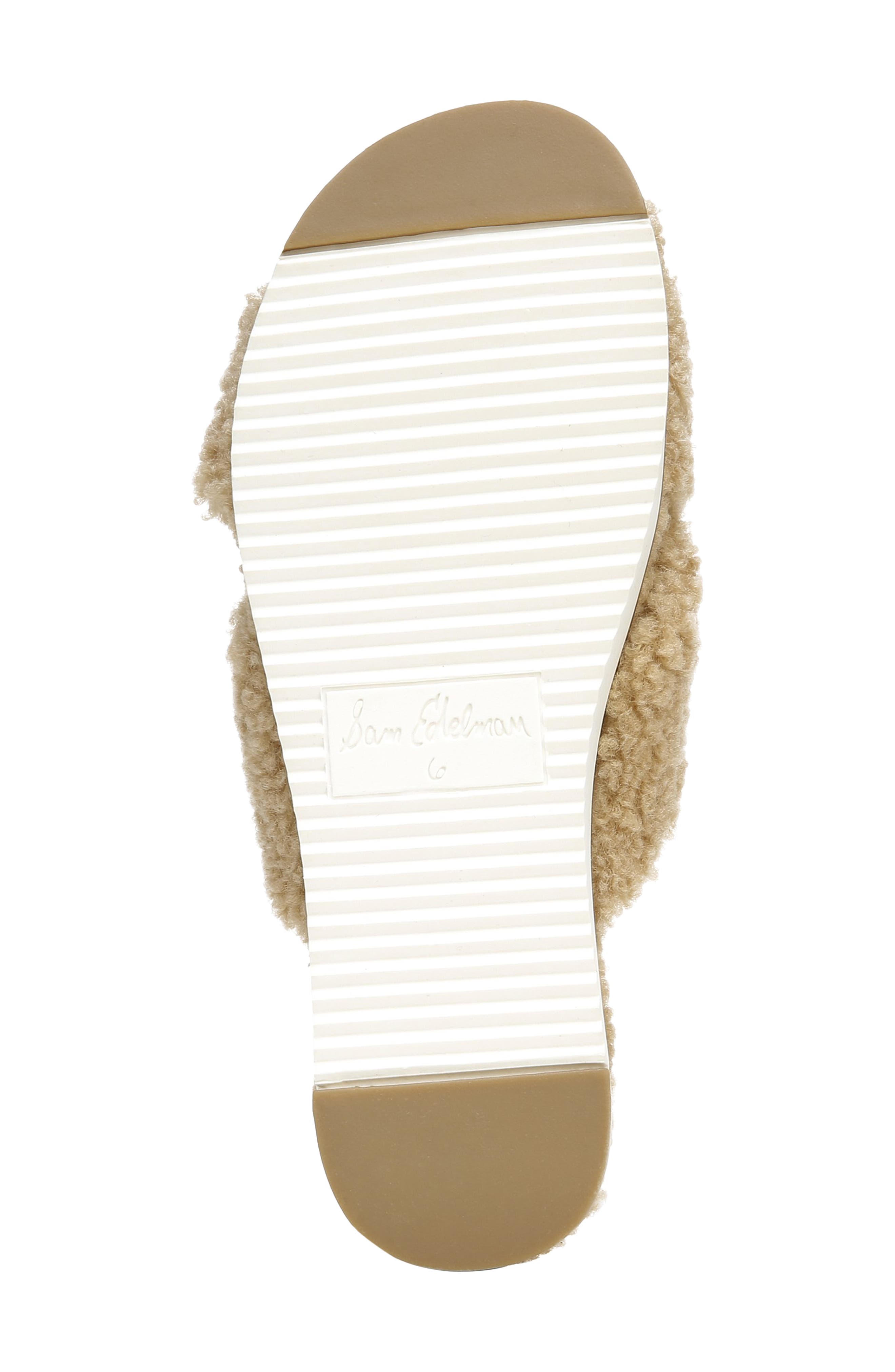 Alice Faux Fur Sandal, Alternate, color, CAMEL