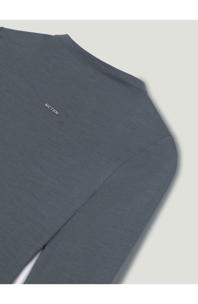 Nocturne Long-Sleeve Mock-Neck Jersey Bodysuit, Alternate, color, Petrol Green