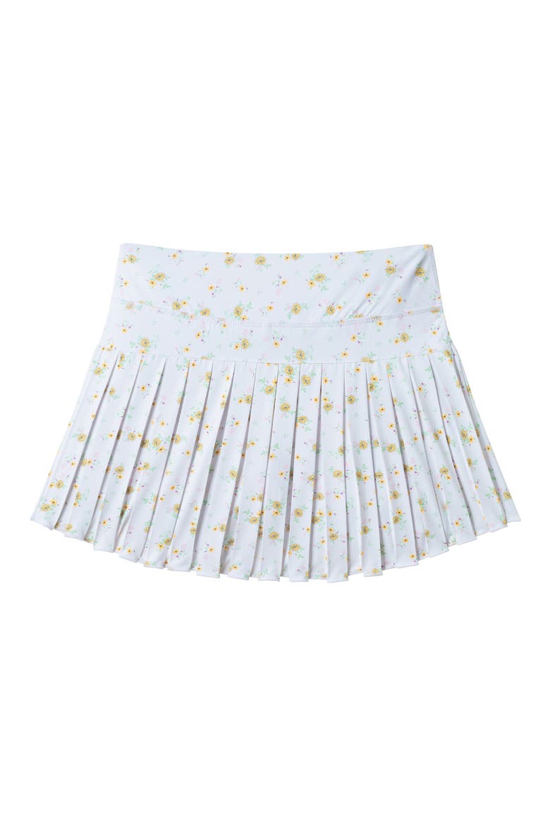 Kids' Floral Pleated Skort, Alternate, color, WHITE/ YELLOW