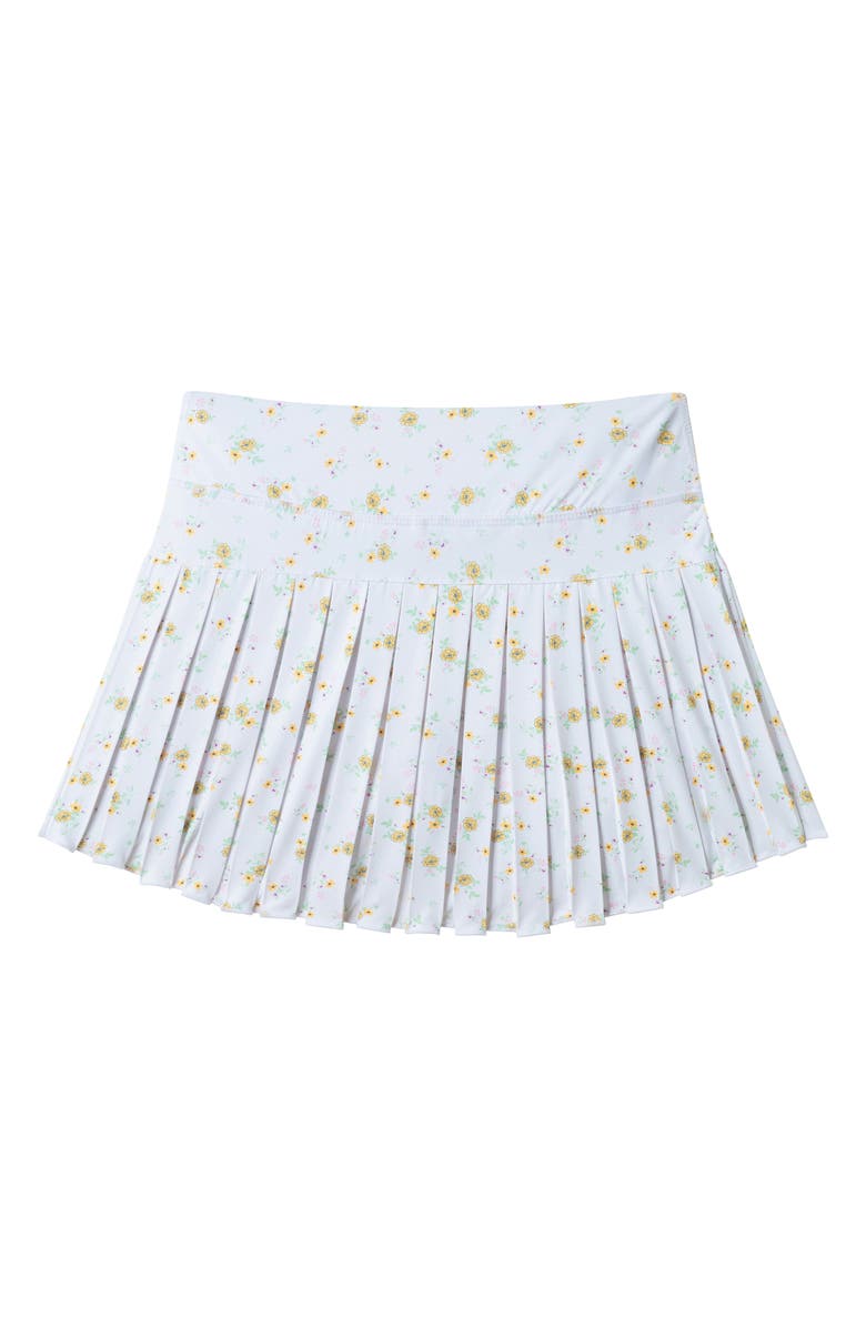Andy & Evan Kids' Floral Pleated Skort, Alternate, color, White/ Yellow