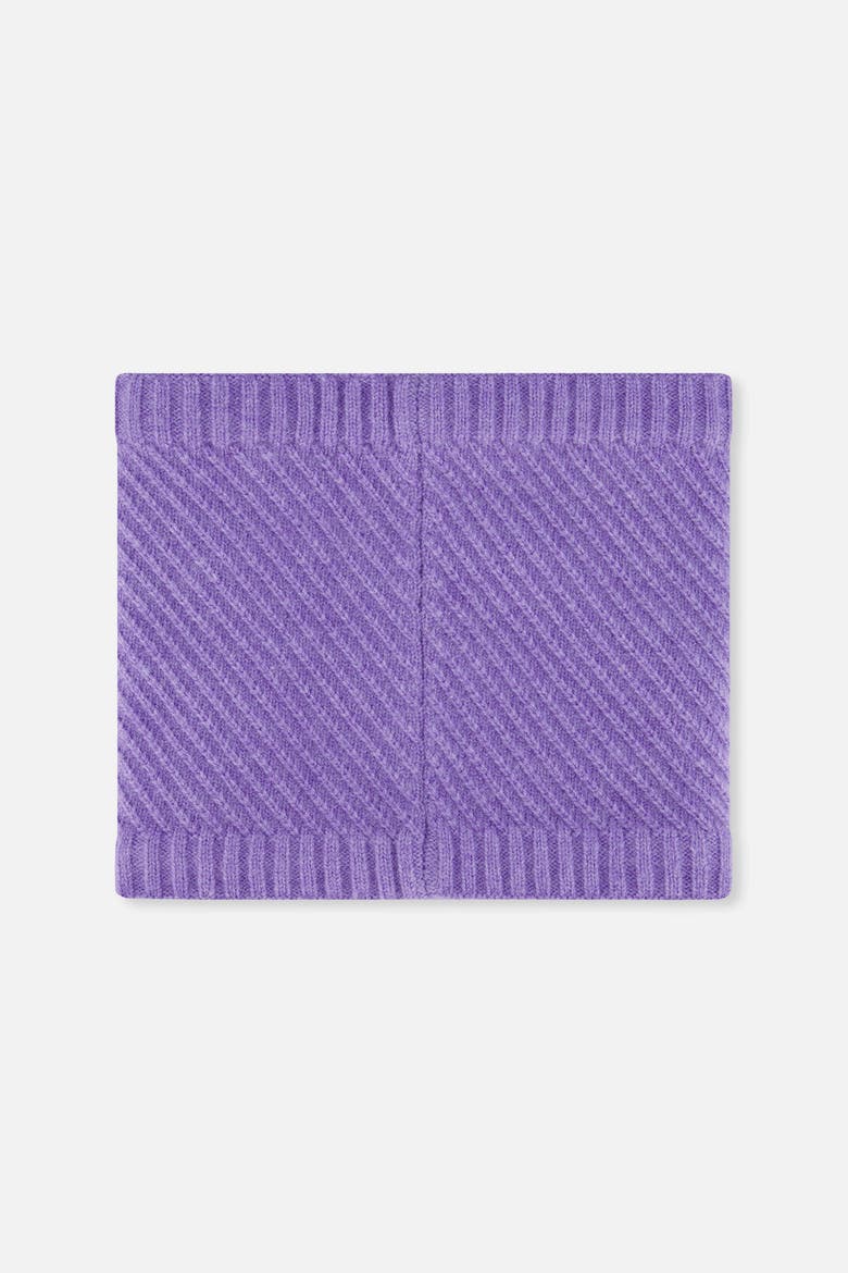 Girl Winter Knit Fleece Lined Stretch Neckwarmer, Alternate, color, Violet