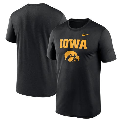 Nike Black Iowa Hawkeyes Lockup Legend Performance T-shirt