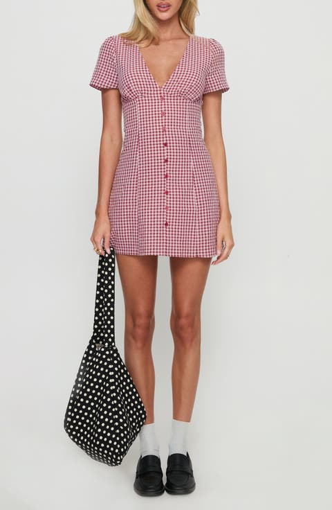 Loveliness Check Skirted Romper