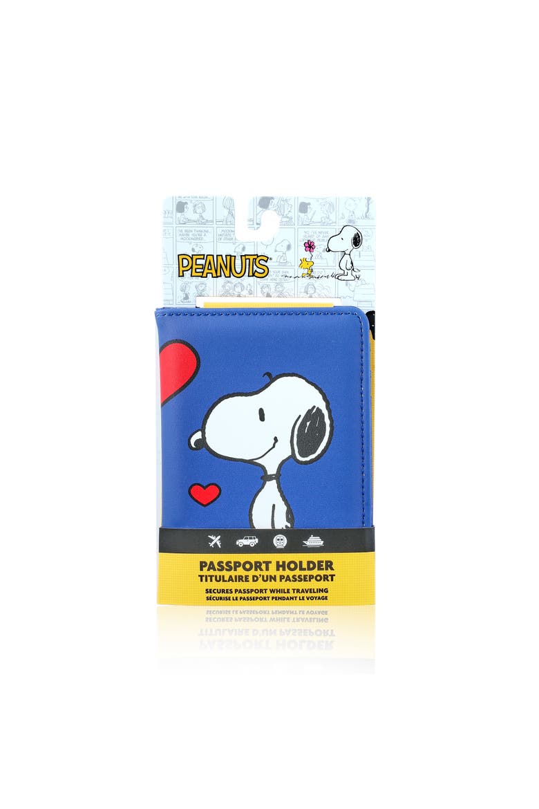 Snoopy Woodstock Passport Holder, Alternate, color, Blue