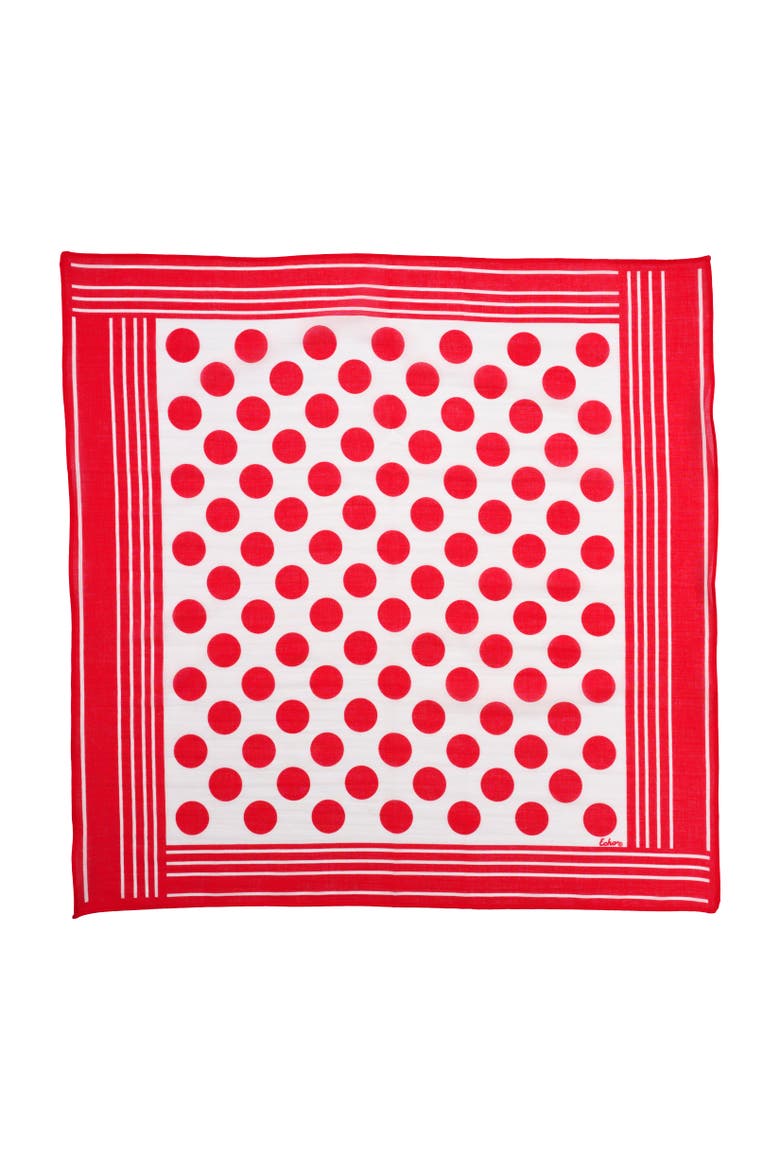 Polka Dot Bandana, Main, color, Red