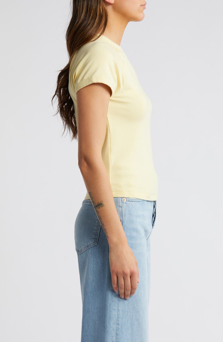 Madewell Raglan Sleeve Baby Tee, Alternate, color, Candlelight