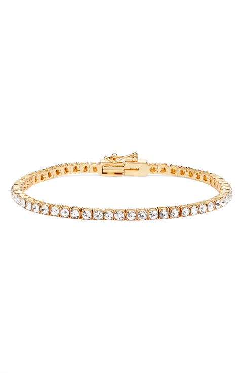 Cubic Zirconia Tennis Bracelet, 3mm