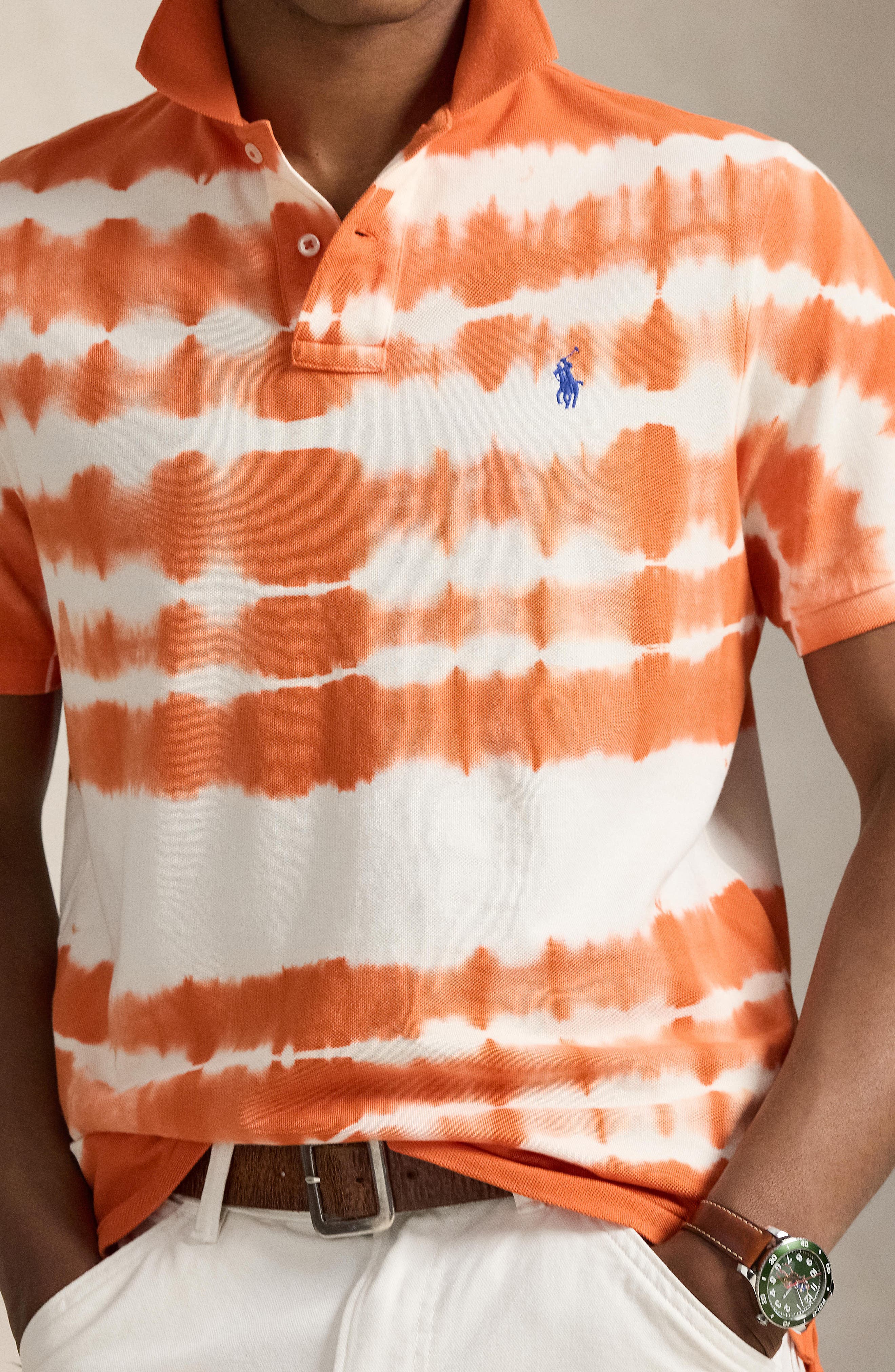 Polo Ralph Lauren Classic Fit Tie Dye Cotton Piqué Polo (Men