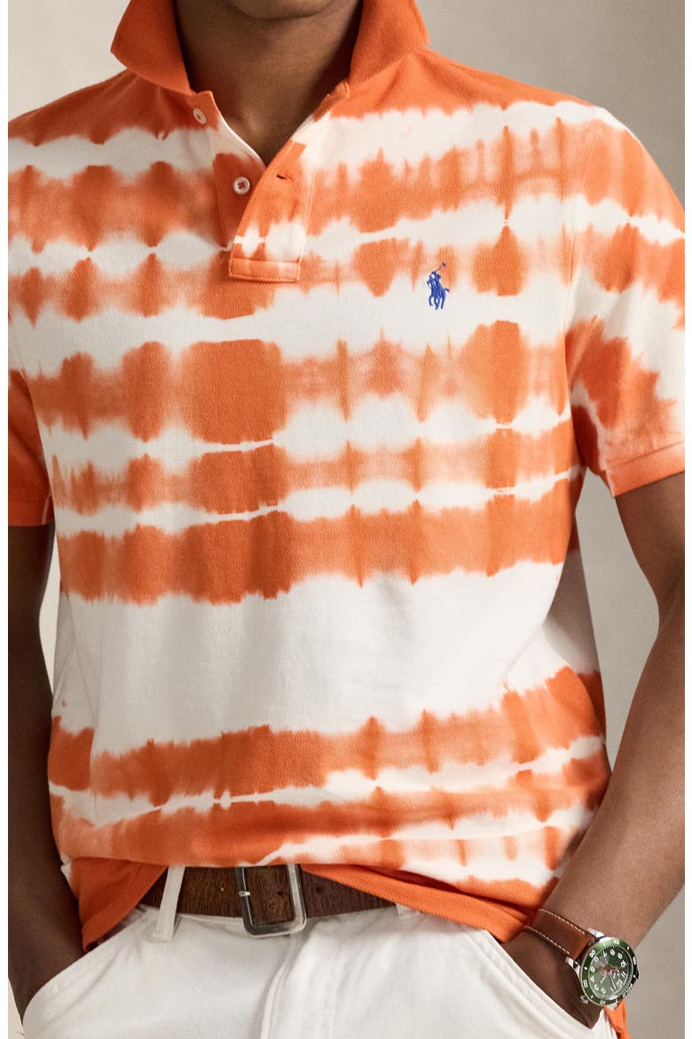 Classic Fit Tie Dye Cotton Piqué Polo, Alternate, color, SOLAR SKY MULTI