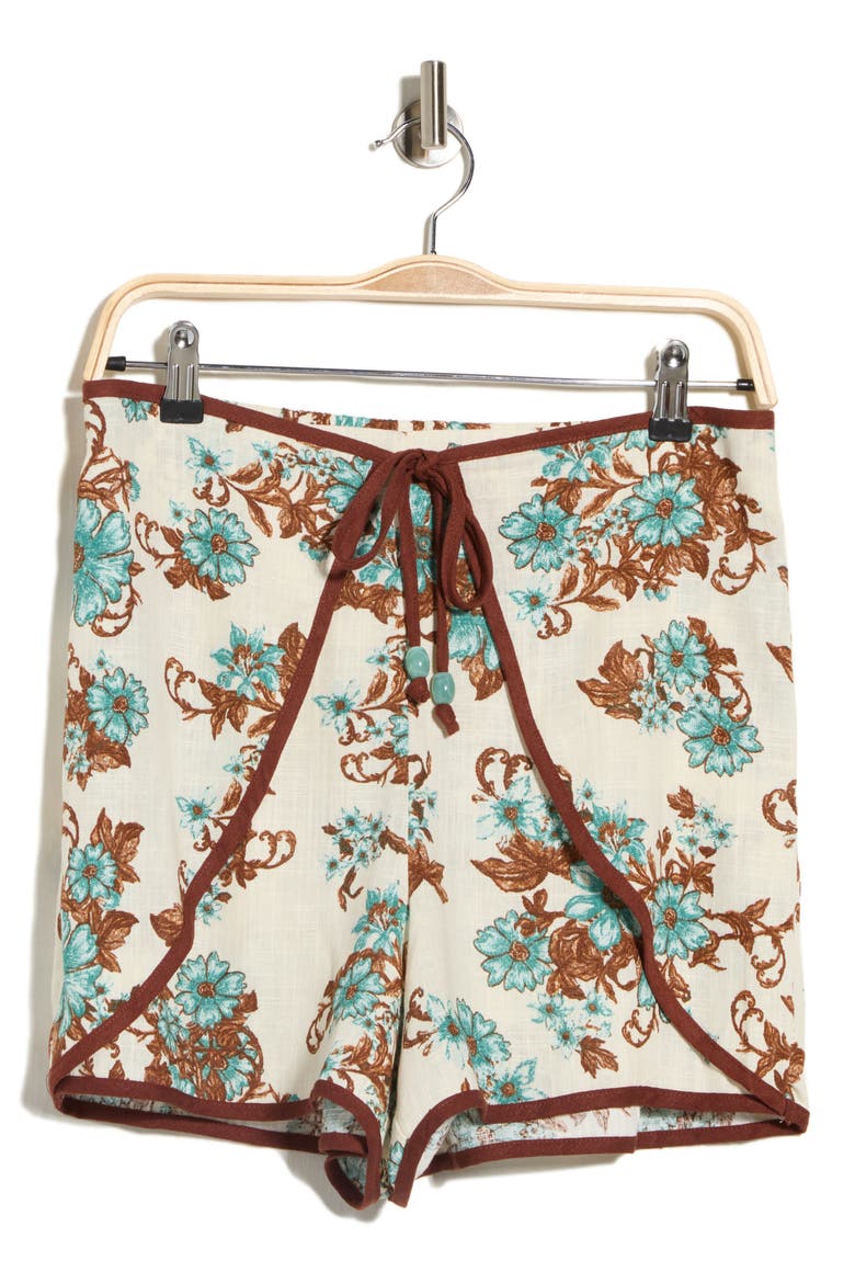 Beaded Tie Pull-On Shorts, Alternate, color, EGGSHELL BLUE