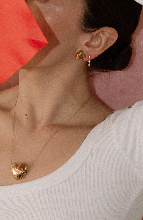 Joiana Jewelry Bubble Hearts Earrings In Gold