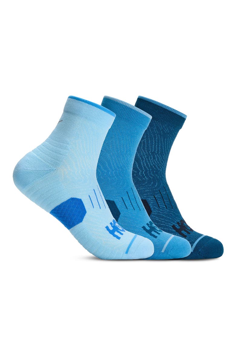 Run 3-Pack Quarter Socks, Main, color, HAZY BLUE / SOFT COBALT / BLUE