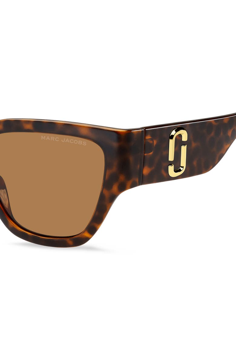 Marc Jacobs 54mm Cat Eye Sunglasses, Alternate, color, Havana