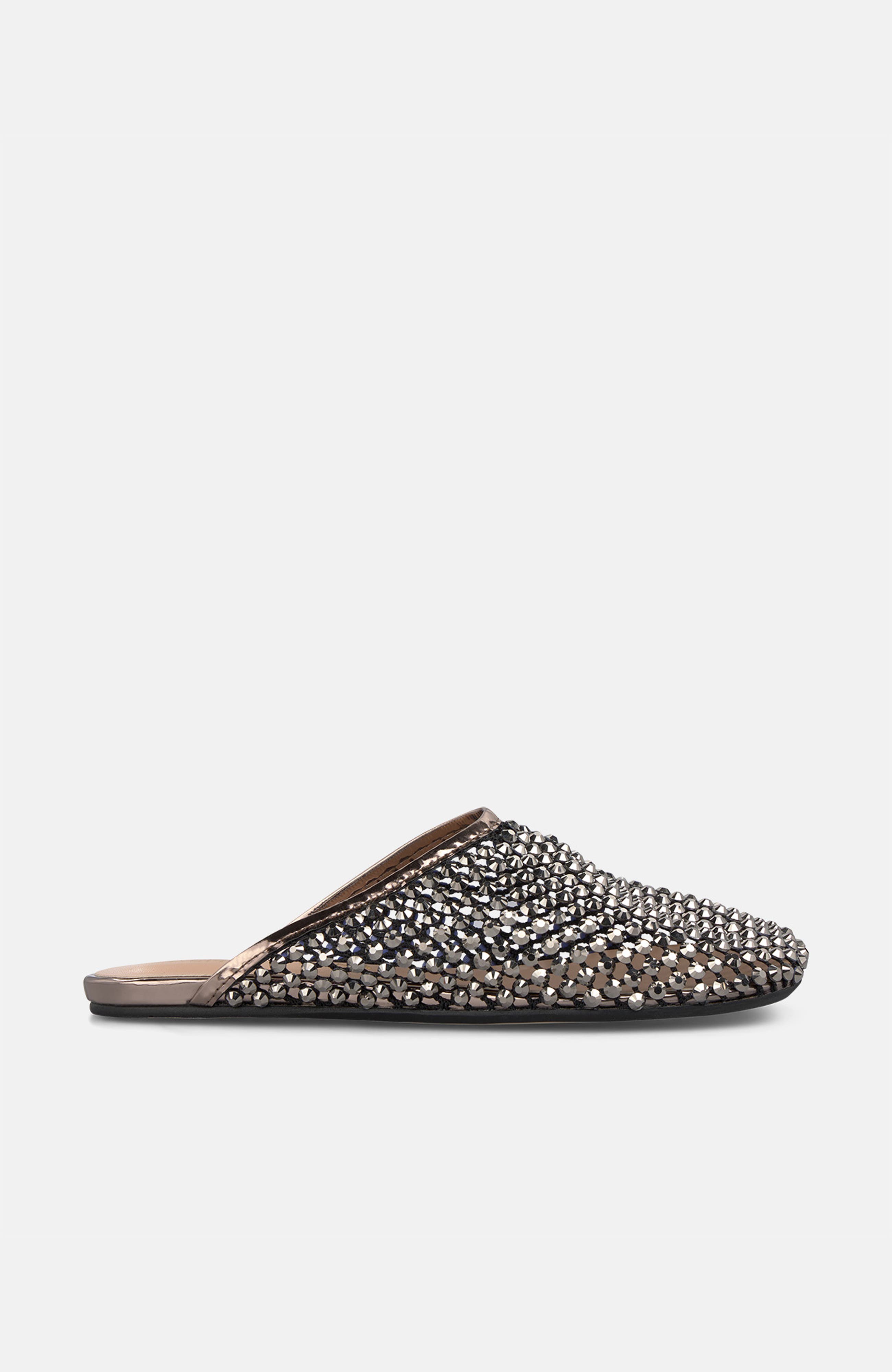 Flat Mule Mesh Sandal, Main, color, Pewter