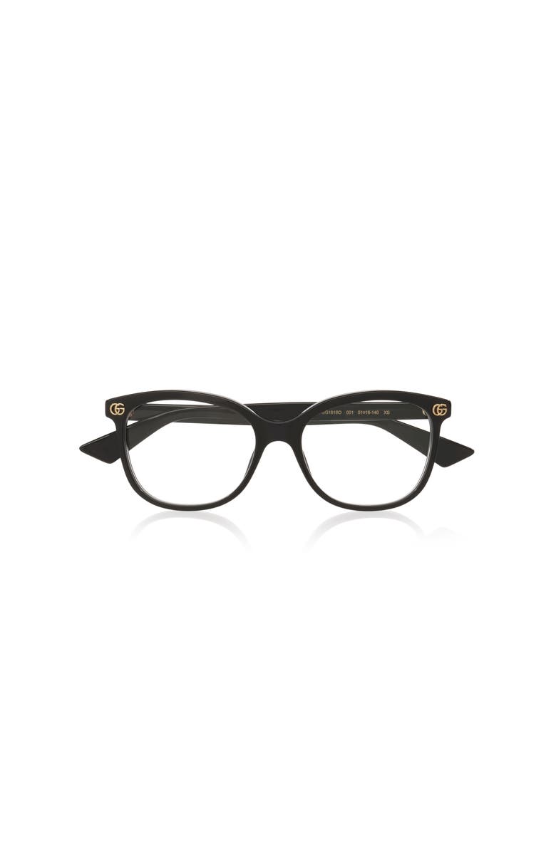 Gucci 51mm Rectangle optical glasses, Alternate, color, Black