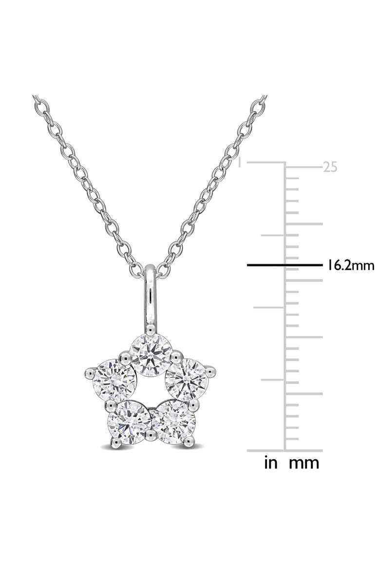 Lab-Grown Diamond Star Necklace Sterling Silver, Alternate, color, Sterling silver