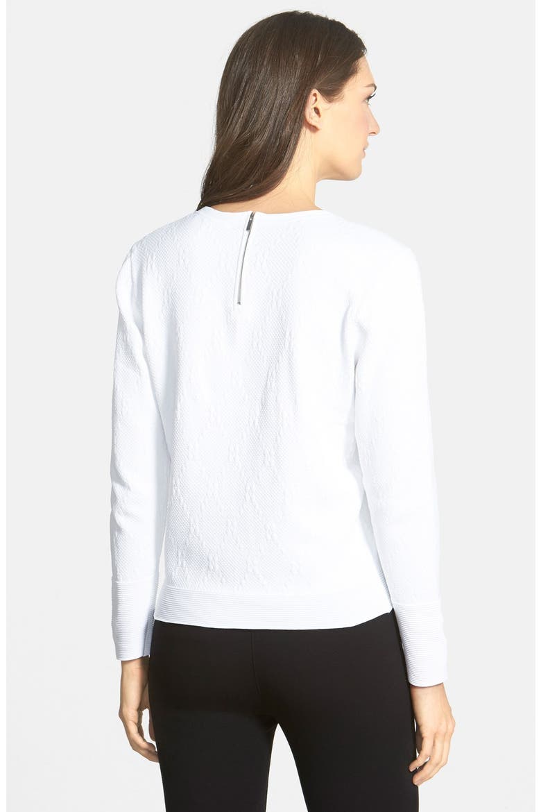 Diamond Jacquard Sweater, Alternate, color, WHITE