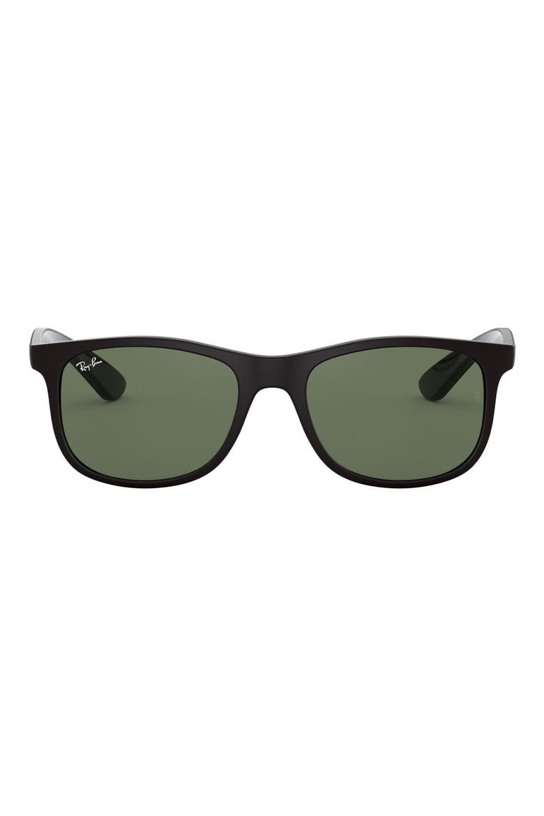 Junior 48mm Wayfarer Sunglasses, Main, color, MATTE BLACK/ BLACK SOLID