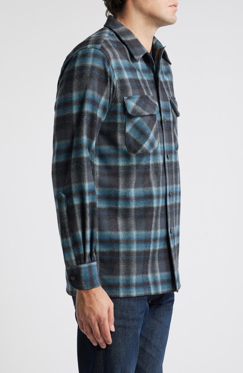 Pendleton Board Plaid Wool Flannel Shirt, Alternate, color, 